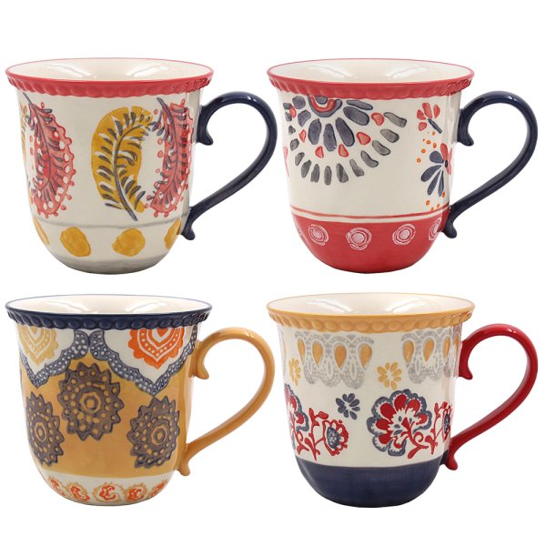 HAND PAINTED MUG 4 ASST