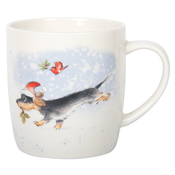 DOG WITH BIRD MUG