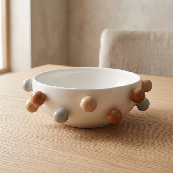 BOULE GREY BOWL 32CM