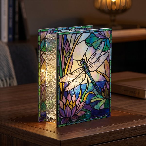 STAINED GLASS LEDLIGHT DRAGFLY