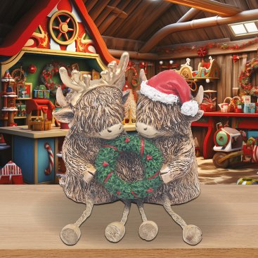 CHRISTMAS HAPPY HIGHLAND COWS