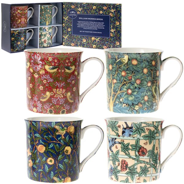WILLIAM MORRIS MUGS SET OF 4