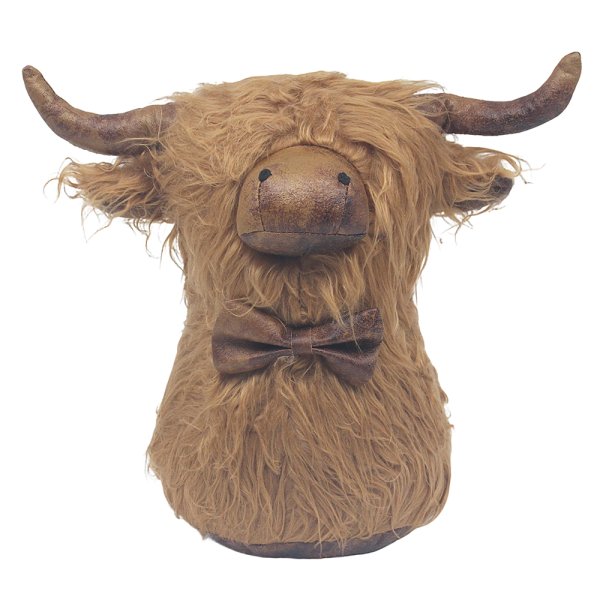 HIGHLAND COW BOWTIE DOORSTOP