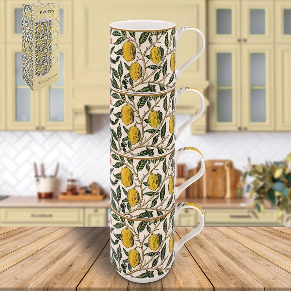 FRUITS STACKING MUGS SET 4