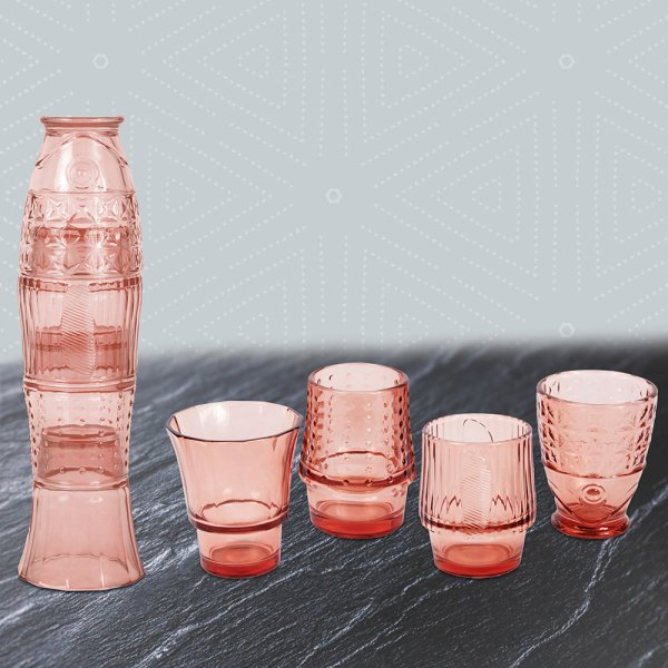 FISH STACKING TUMBLERS BROWN