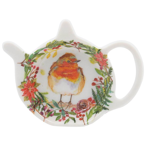 WINTER ROBINS TEABAG TIDY