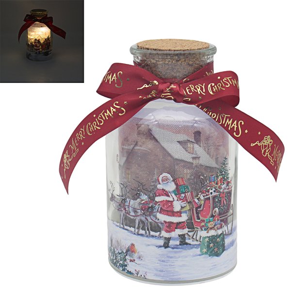 SANTA LED BOTTLE WITH ROTARY