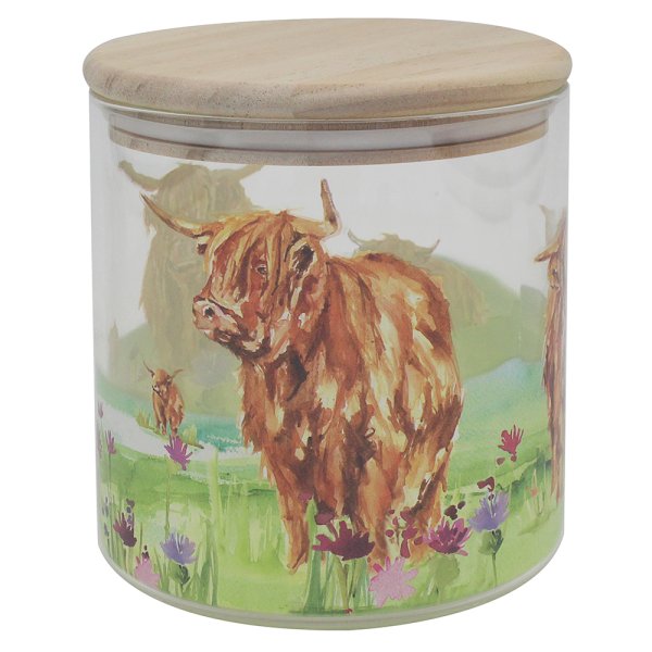 HIGHLAND COW CANISTER SML