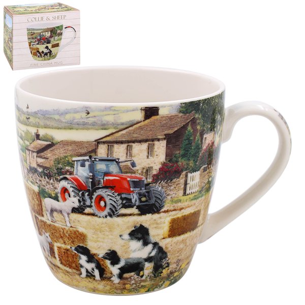 COLLIE & SHEEP BREAKFAST MUG COLLIE & SHEEP BREAKFAST MUG