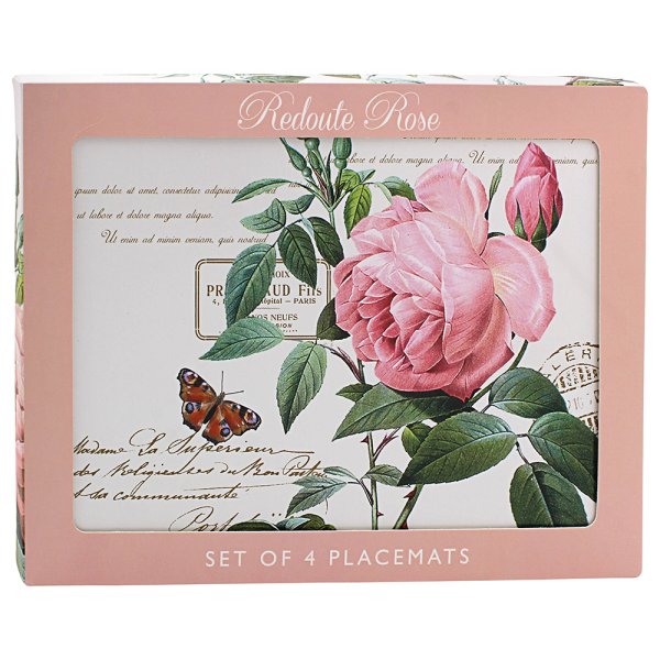 REDOUTE ROSE PLACEMATS SET 4