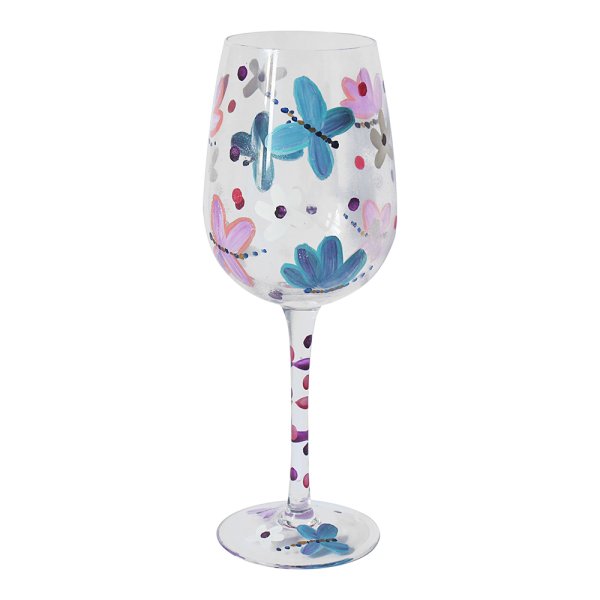 BUTTERFLIES WINE GLASS
