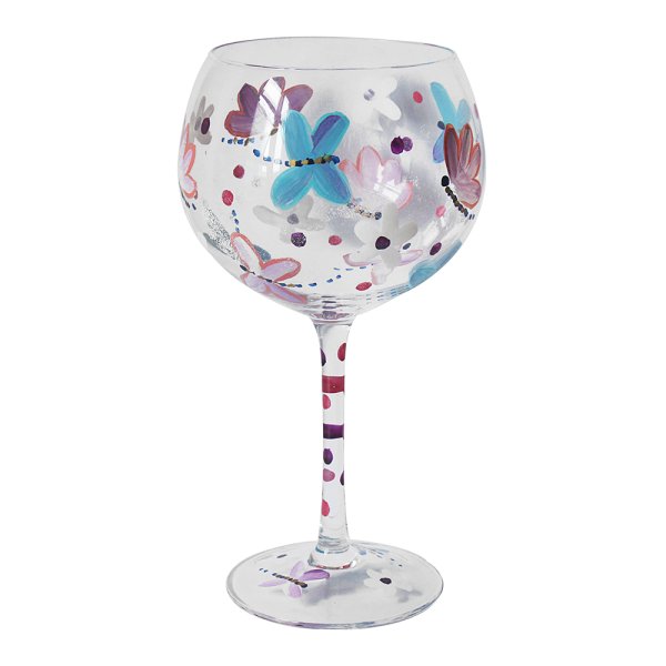 BUTTERFLIES GIN GLASS