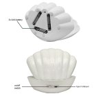 SEASHELL GLITTER LAMP WHITE