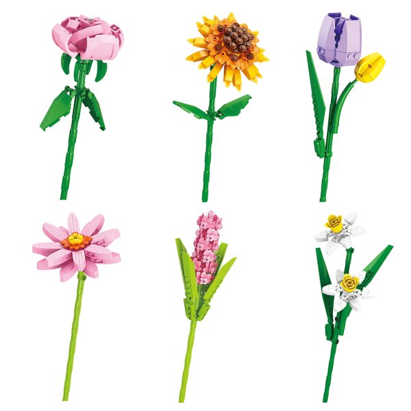 MINIBRICKS FLOWERS 6 ASST