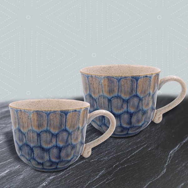 REACTIVE GLAZE MUGS GREEN S2