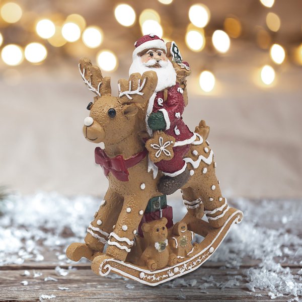 GINGERBREAD SANTA REINDEER LED