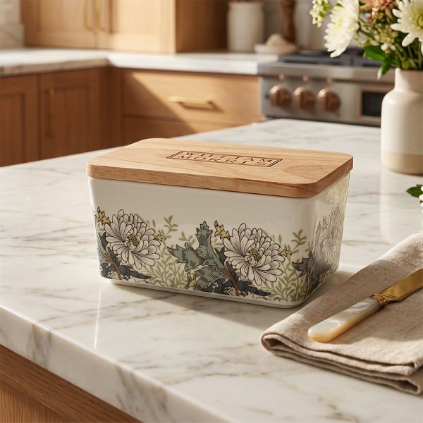 CHRYSANTHEMUM BUTTER DISH