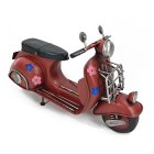 RED WITH FLOWER SCOOTER