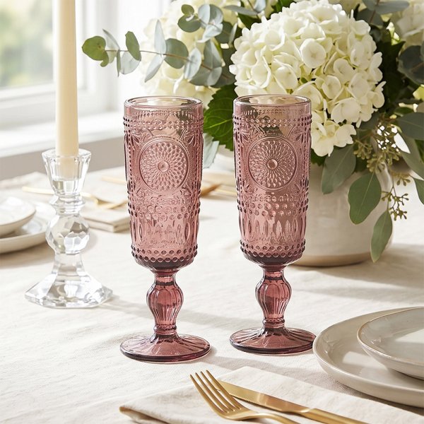 AMALFI FLUTES-PURPLE SET 2