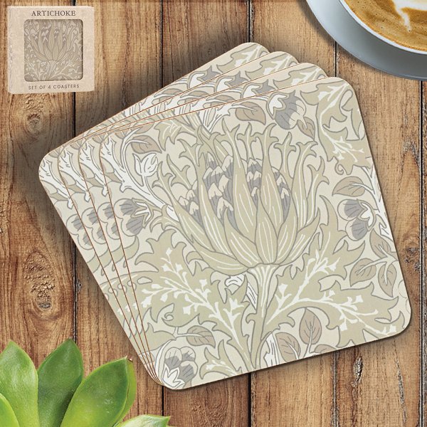 ARTICHOKE COASTERS SET 4