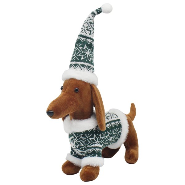 XMAS DACHSHUND GREEN L