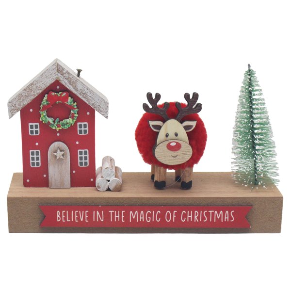 REINDEER SNGL STANDING PLAQUE