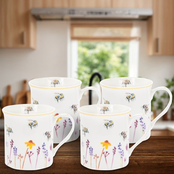 BUSY BEES MUGS SET OF 4