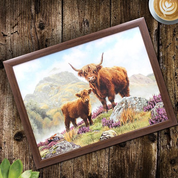 HIGHLAND COW LAPTRAY