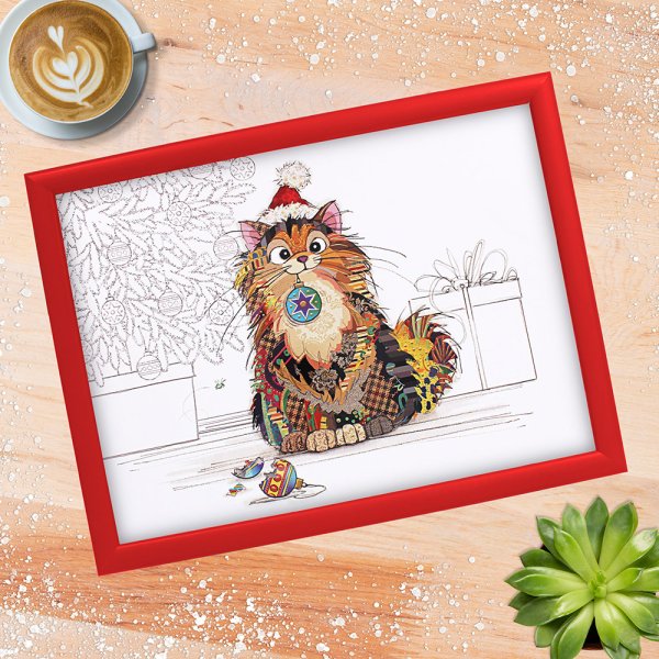 BUG ART XMAS GINGERCAT LAPTRAY