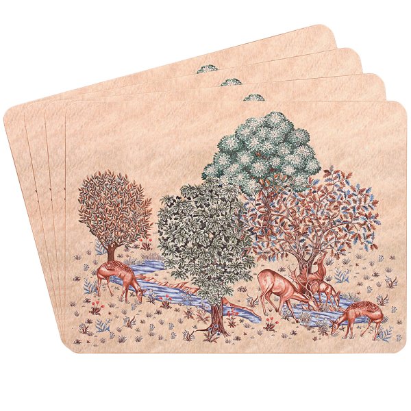 WOODLAND TAPESTRY PLACEMATS S4