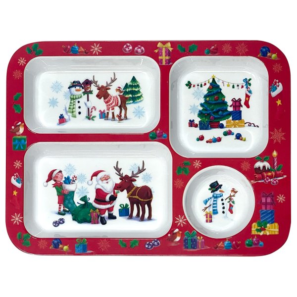 FESTIVE FRIENDS COMPART TRAY