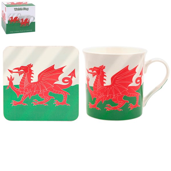 WELSH DRAGON MUG&COASTER SET WELSH DRAGON MUG&COASTER SET