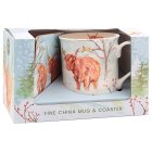 HIGHLAND COW MUG & COASTER
