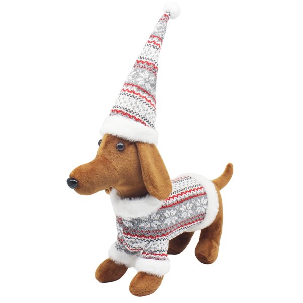 XMAS DACHSHUND GREY L