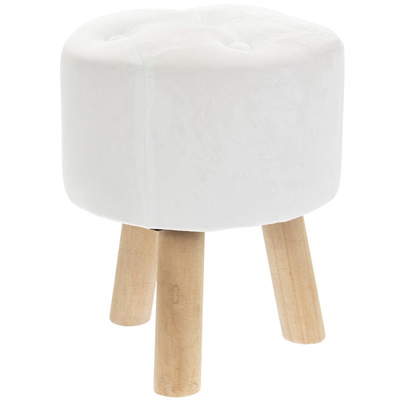 WHITE VELVET STOOL Lesser & Pavey