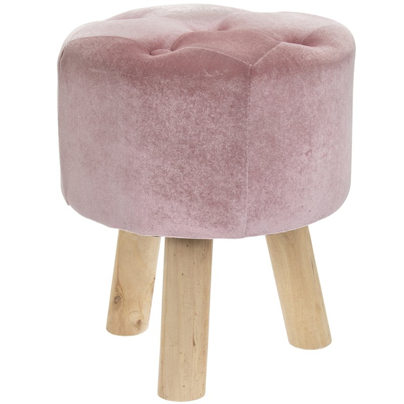PINK VELVET STOOL Lesser & Pavey