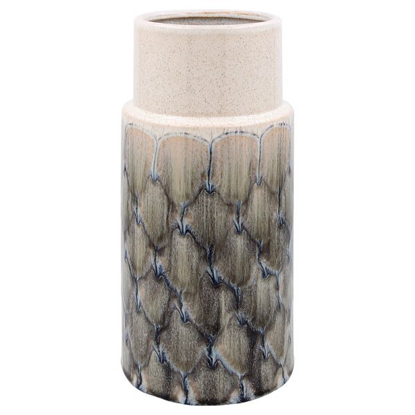 REACTIVE GLAZE VASE GRY 30.5CM