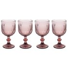 PINK WINE GLASS SET 4