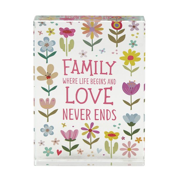 GLASS PLAQUE - FAMILY