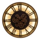 COG CLOCK LIGHT UP GOLD 51CM