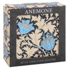 ANEMONE CERAMIC COASTERS S4