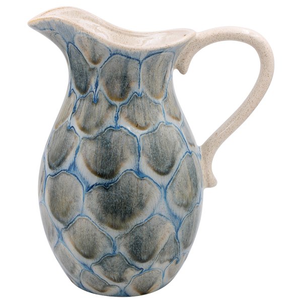 REACTIVE GLAZE FLOWER JUG GRN