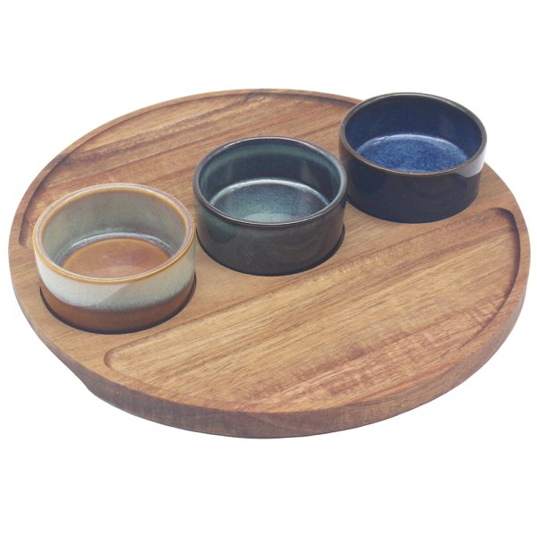 SNACK DISHES ON TRAY SET 3