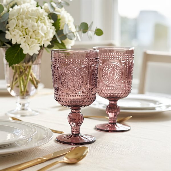 AMALFI WINE GLASS-PURPLE SET 2