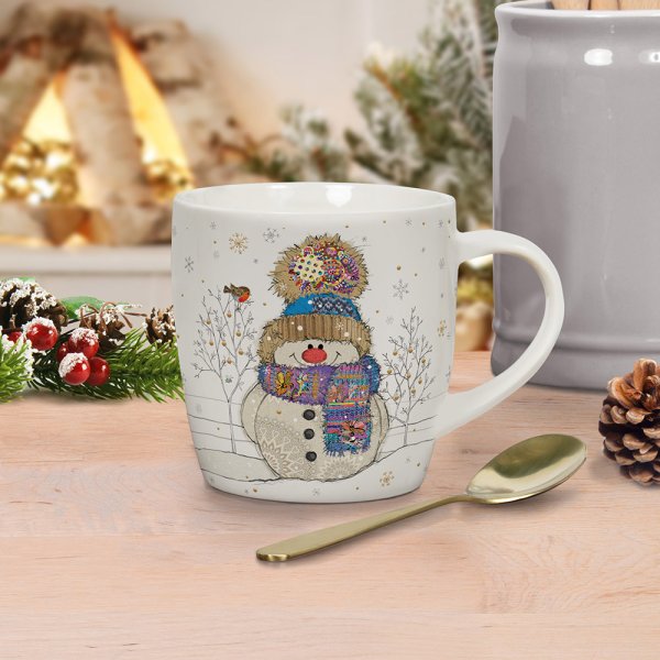 BUG ART SNOWMAN MUG