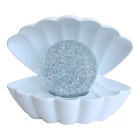 SEASHELL GLITTER LAMP WHITE