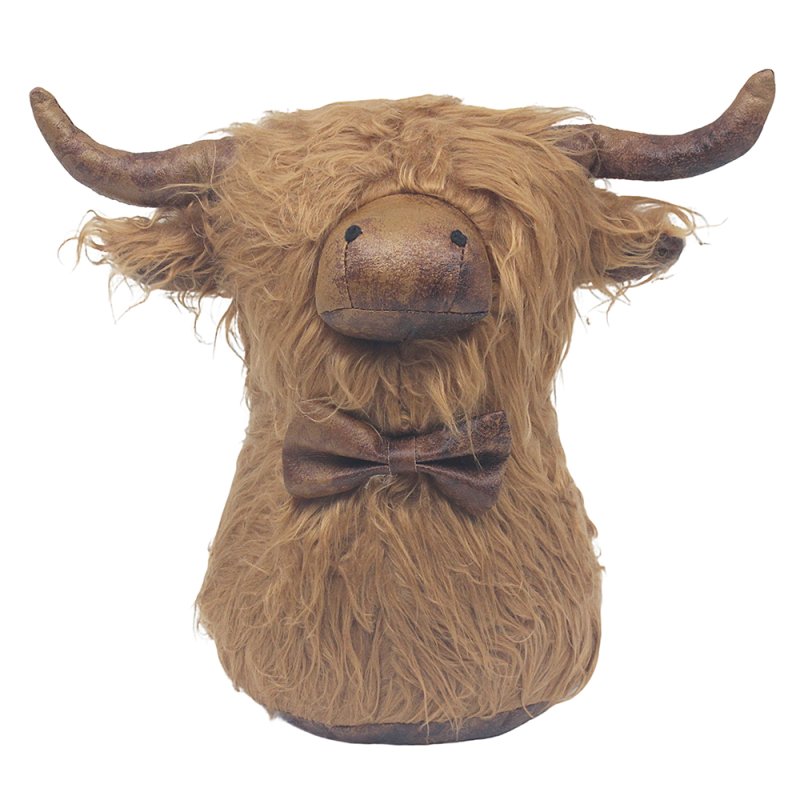 HIGHLAND COW BOWTIE DOORSTOP