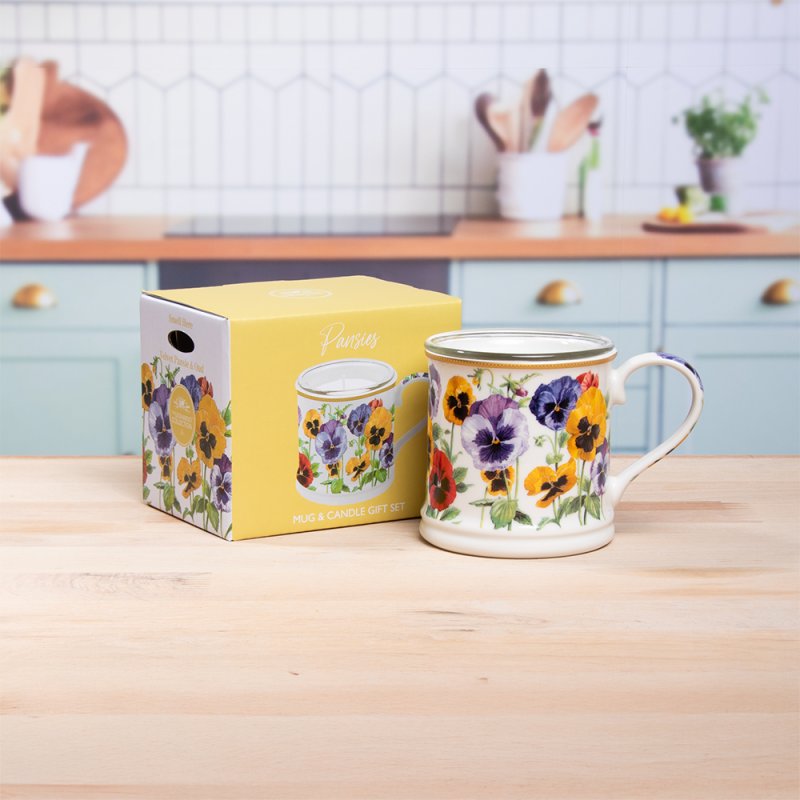 PANSIES CANDLE GIFT SET