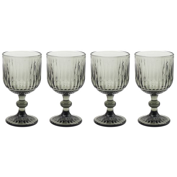 SMOKE WINE GLASS SET 4