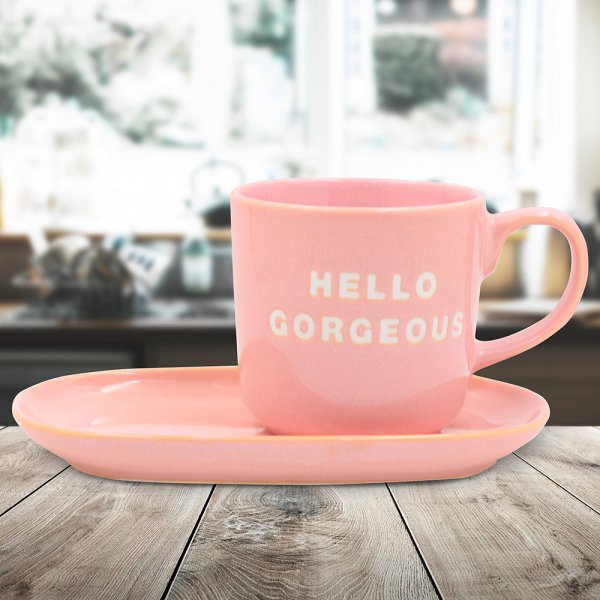 HELLO GORGEOUS SNACK SET-PINK